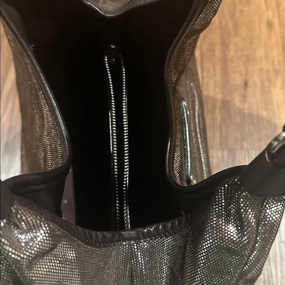 Rare Vintage Kate Spade Metallic Silver Hobo Bag - EUC!